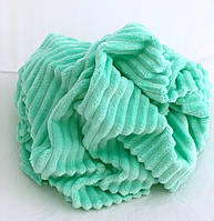 Плюшевая ткань Minky Stripes мятного цвета (шарпей) 160 см