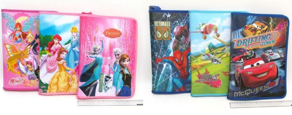 Папка А4 на блискавці, гліттер /