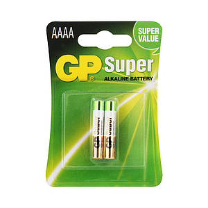Батарейки AAAA (LR61 / LR8 / 25A) GP Super Alkaline (1.5v) 2шт.