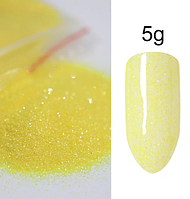 ГЛИТТЕР (ПЕСОК) ДЛЯ ДЕКОРА НОГТЕЙ (ЛИМОННЫЙ)