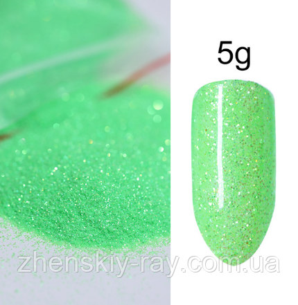 ГЛІТТЕР (ПЕКА) ДЛЯ ДЕКОРА НОГТЕЙ (САЛАТОВИЙ) 