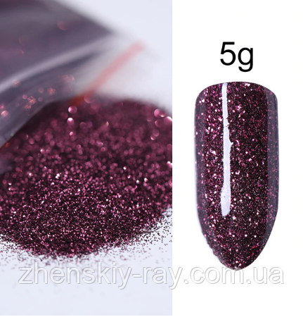 ГЛІТТЕР (ПЕСОК) ДЛЯ ДЕКОРА НОГТЕЙ (РОЗОВАНА СИРЕНЬ)