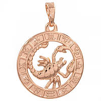 Підвіска Знак зодіаку Скорпіон 2 см (Медичне золото)