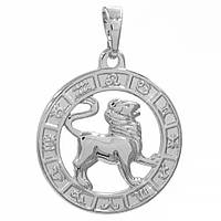 Підвіска Лев родій 2*2 см