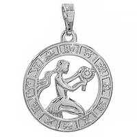 Підвіска Діва родій 2*2 см