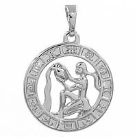 Підвіска Водолій родій 2*2 см