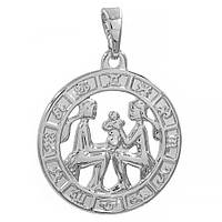 Підвіска Близнюки родій 2*2 см