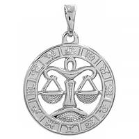 Підвіска Ваги родій 2*2 см