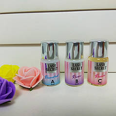 Набір складів № A, B, C - LASH SECRET для ламінування вій і брів, у баночках по 5 мл