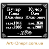 Акрилова табличка з даними на два імені 180Х240, фото 2