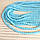 Кришталева намистина, "рондель", блакитна матова, 4х6 мм, фото 2