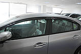 Вітровики, дефлектори вікон Honda Civic 2012-2015 (Autoclover A155), фото 6