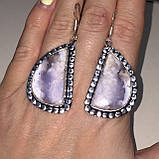 Дендритовый опал сережки з дендро-опалом в сріблі Індія, фото 2