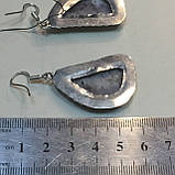 Дендритовый опал сережки з дендро-опалом в сріблі Індія, фото 4