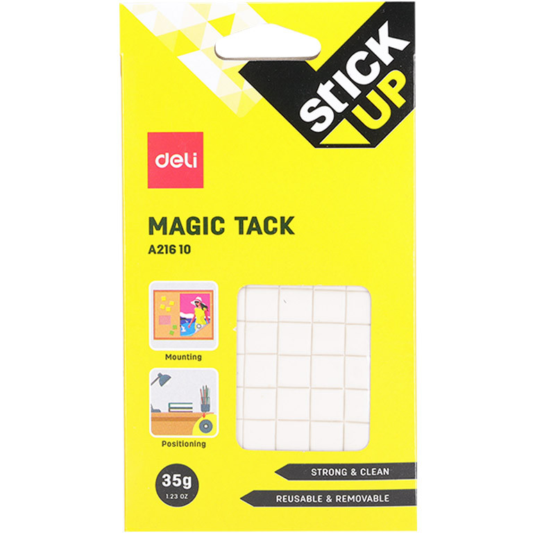 Клей спеціальний Deli EA21610 60 штук, Tack багаторазовий 35гр, Клей-жуйка