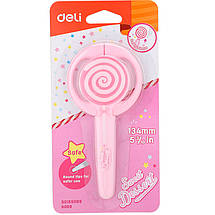 Ножиці дитячі Deli 6069E мікс 134 см, "Цукерка" безпечні, в чохлі, фото 3