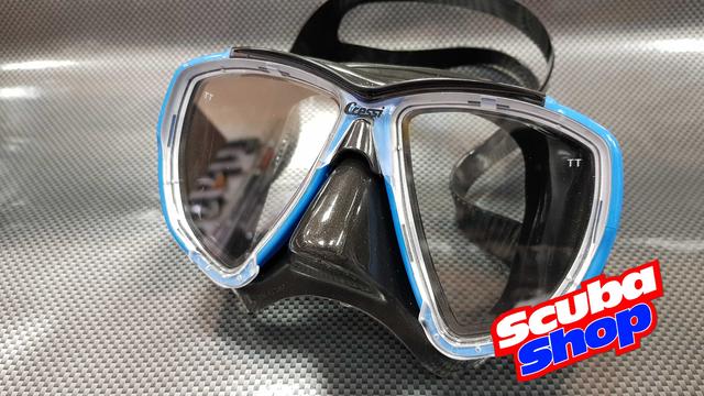 Маска Cressi Big Eyes для підводного плавання (чорне-синя)