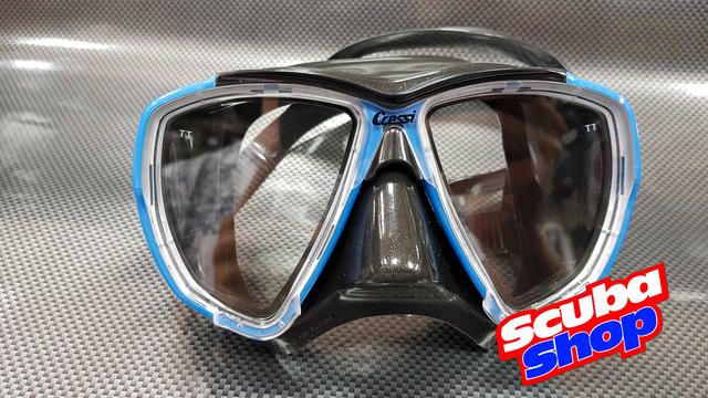 Маска Cressi Big Eyes для підводного плавання (чорне-синя)