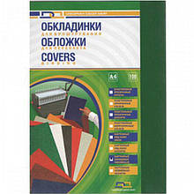 Обкладинки для палітурки D&A BIND 20400 зел А4 прозора 180мк/100шт/уп ліц стор