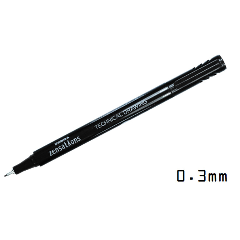 Рапидограф Zebra черній 0,30 мм Technical Drawing