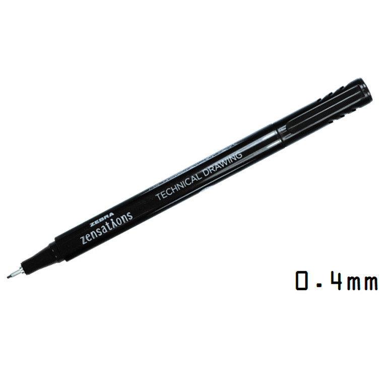 Рапидограф Zebra черній 0,40 мм Technical Drawing