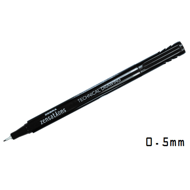 Рапидограф Zebra черній 0,50 мм Technical Drawing