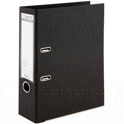 Реєстратор А4 Axent 1722-01C-A черній 75мм 2стороння, покриття ПВХ, металева окантовка (збірна), фото 1