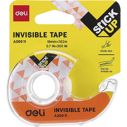 Рулетка для скотча Deli EA30011 до 20мм прозорий, Скотч стрічка для паперу, фото 1