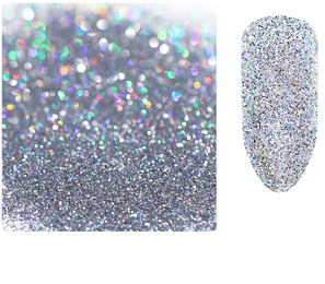 Пісок для декору нігтів ( срібло голографік), фото 1