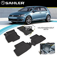 Гумові килимки VW Golf 7 2013-4D (Sahler) — Коври в салон Фольксваген Гольф 7