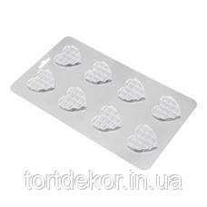 Молд для шоколаду мініплитки Сердечка, пластик, фото 1