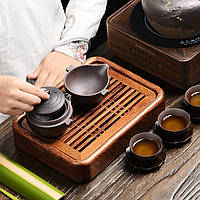 Чабань, Дошка для чайної церемонії Shang Yan Fang 26,8 см *20 см *5 см, коричнева,Столик для чайної церемонії