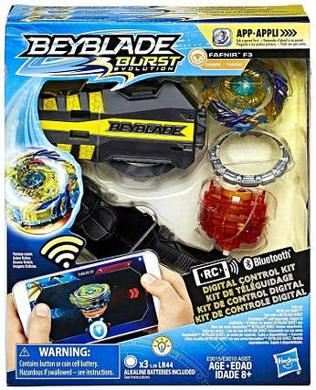 Цифровий вовчок бейблейд Фафнір Ф3 Beyblade Burst Evolution Digital Control Kit Fafnir F3, фото 1