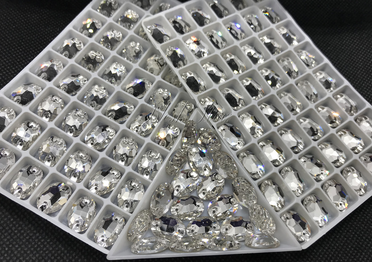 De'Lux Oval Crystal 14*10mm Premium стекло овал кристалл - фото 3 - id-p1007723150