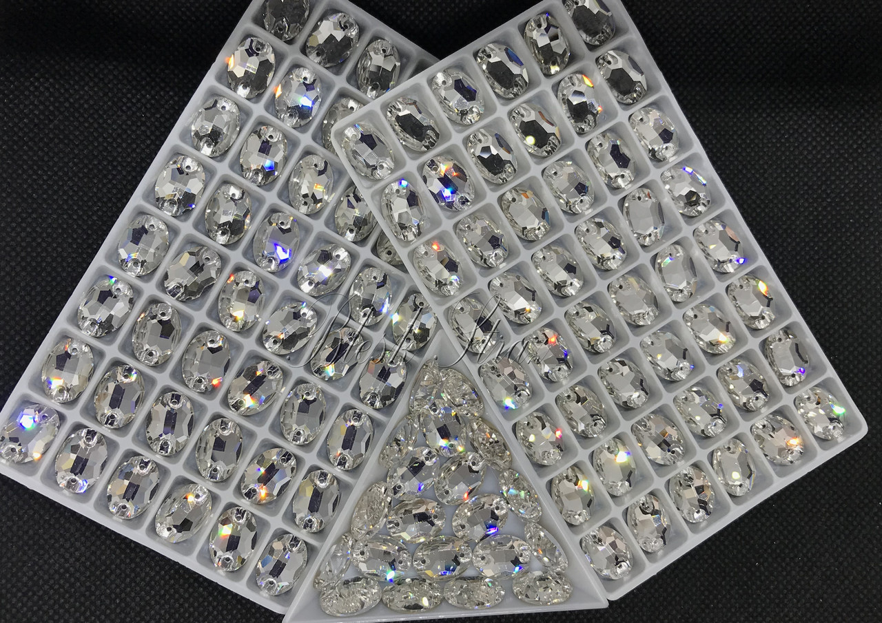 De'Lux Oval Crystal 14*10mm Premium стекло овал кристалл - фото 4 - id-p1007723150