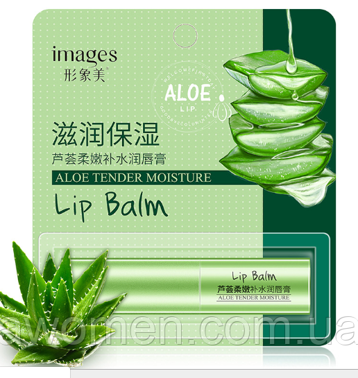 Бальзам для губ з полуницею IMAGES Aloe Soft Change Color Lip Balm (2.7г)