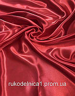 Атлас цвет красный (ш 145 см) для пошива платья, блузки, поделок. украшения залов.