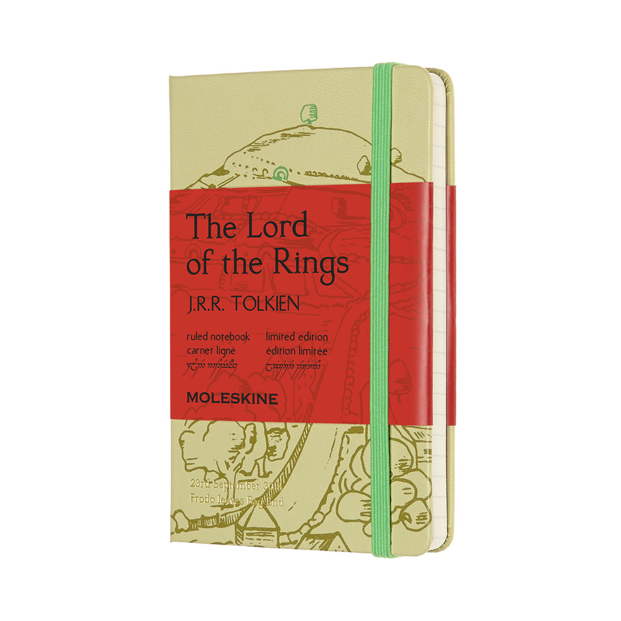 Блокнот Moleskine Limited Lord of the Rings кишеньковий 9х14 см 192 стр. в лінію Салатовий (8053853600127)