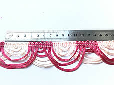 Бахрома для штор із кольором червоний із білим 4.5 см, фото 2