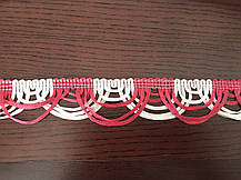Бахрома для штор із кольором червоний із білим 4.5 см, фото 5