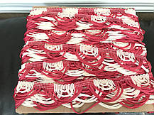 Бахрома для штор із кольором червоний із білим 4.5 см, фото 4