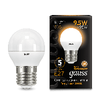 Лампа Gauss LED Globe E27 9.5W 3000K (890Lm)