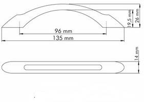 Ручка меблева Siro 1026/135PB1