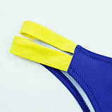 Купальник жіночий роздільний бандо з брошкою Ананас, розмір XL (чорний), фото 6