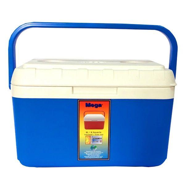 Термобокс Mega на 8 л, синий (сумка холодильник, термосумка пластиковая .