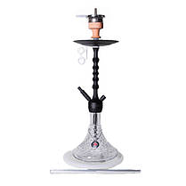 Великий кальян на одну персону з силіконовою трубкою AMY Deluxe 072.01 Alu Antique Berry (80 см), фото 3