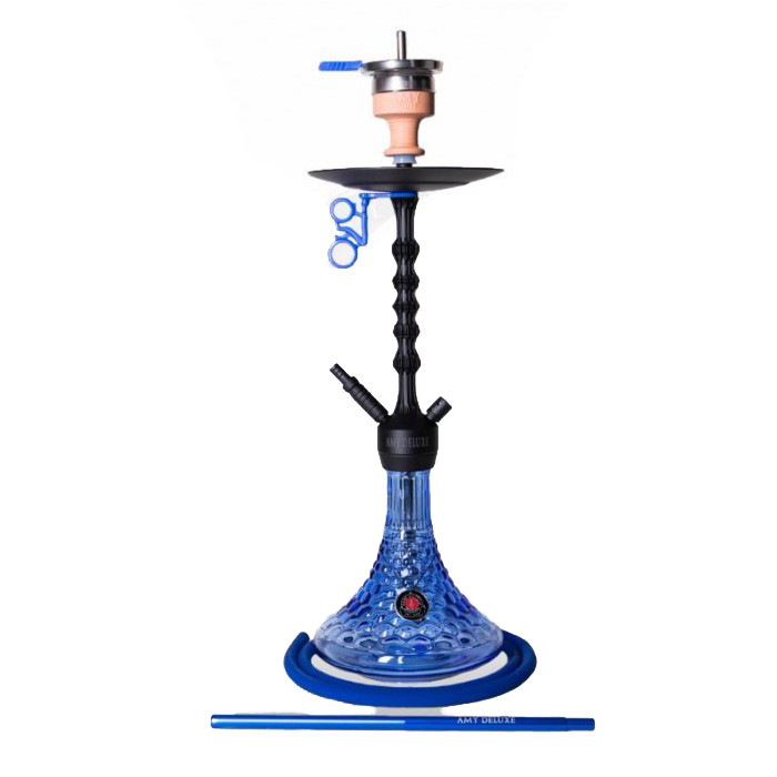 Кальян AMY Deluxe 072.01 Alu Antiqe Berry висота 80 см на 1 персону синій