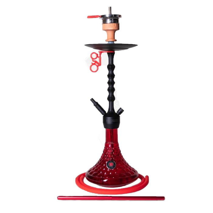 Кальян AMY Deluxe 072.01 Alu Antiqe Berry висота 80 см на 1 персону червоний