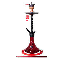 Великий кальян на одну персону з силіконовою трубкою AMY Deluxe 072.01 Alu Antique Berry (80 см), фото 2