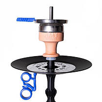 Кальян AMY Deluxe 072.01 Alu Antiqe Berry висота 80 см на 1 персону синій, фото 2